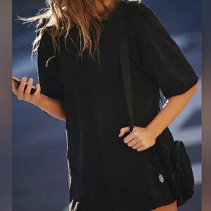 Free People Movement Women's Hot Shot Tee Romper in Black NWT